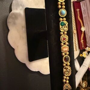 Vintage Gold and Gemstone Bracelet